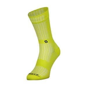 SCOTT Klasszikus kerékpáros zokni - PERFORMANCE CREW - sárga/fekete