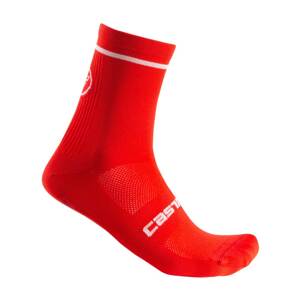 CASTELLI Klasszikus kerékpáros zokni - ENTRATA 9 - piros