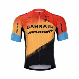 BONAVELO Rövid ujjú kerékpáros mez - BAHRAIN MCLAREN 2020 - piros/sárga/fekete