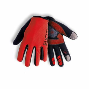 BIOTEX Kerékpáros kesztyű hosszú ujjal - EPIC - piros/fekete