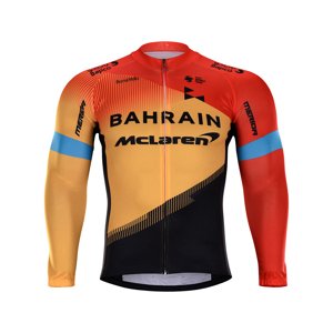 BONAVELO Hosszú ujjú kerékpáros mez - BAHRAIN MCL. '20 WNT - fekete/piros/sárga