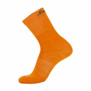 SANTINI Klasszikus kerékpáros zokni - WOOL - narancssárga