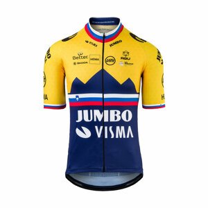 AGU Rövid ujjú kerékpáros mez - JUMBO-VISMA 2021 - kék/fehér/piros/sárga