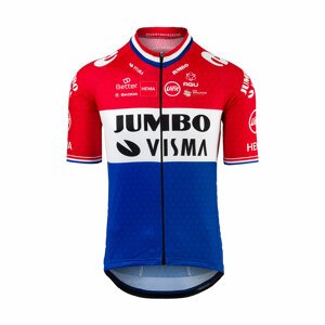 AGU Rövid ujjú kerékpáros mez - JUMBO-VISMA 2021 - kék/fehér/piros