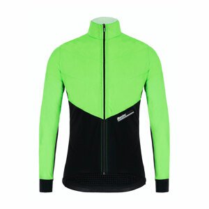 SANTINI Kerékpáros szélálló dzseki - REDUX VIGOR - zöld/fekete