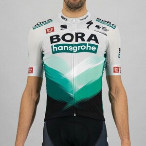 SPORTFUL Rövid ujjú kerékpáros mez - BORA HANSGROHE 2021 - zöld/szürke