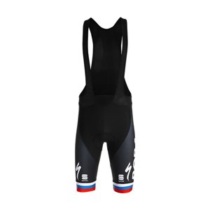 SPORTFUL Rövid kerékpáros nadrág kantárral - BORA HANSGROHE 2021 - színes/fekete