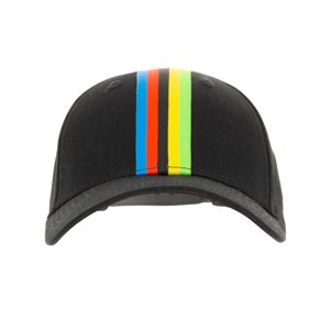 SANTINI Kerékpáros sapka - UCI BASEBALL - fekete/szivárványos