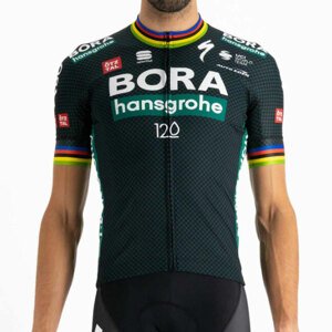 SPORTFUL Rövid ujjú kerékpáros mez - BORA HANSGROHE 2021  - szürke/zöld