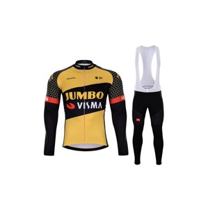 BONAVELO Kerékpáros téli szett - JUMBO-VISMA 2021 WNT - sárga/fekete