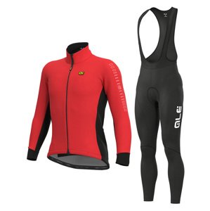 ALÉ Kerékpáros téli kabát és nadrág - FONDO WINTER - fekete/piros