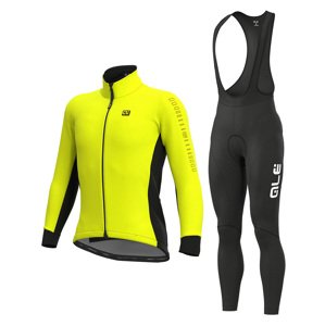 ALÉ Kerékpáros téli kabát és nadrág - FONDO WINTER - fekete/sárga