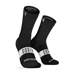 GOBIK Klasszikus kerékpáros zokni - PURE - fehér/fekete