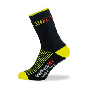 BIOTEX Klasszikus kerékpáros zokni - TERMO - sárga/fekete