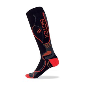 BIOTEX Kerékpáros térd zokni - RACE THERMOLITE - piros/fekete