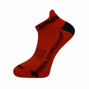 HAVEN Klasszikus kerékpáros zokni - SNAKE SILVER NEO - piros/fekete