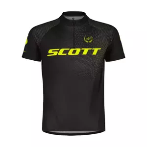 SCOTT Rövid ujjú kerékpáros mez - RC PRO JR - fekete/sárga