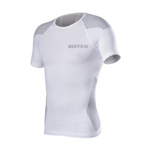 BIOTEX Rövid ujjú kerékpáros póló - BIOFLEX RAGLAN - fehér/szürke