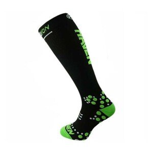 HAVEN Kerékpáros térd zokni - EVOTEC SILVER - zöld/fekete
