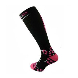 HAVEN Kerékpáros térd zokni - EVOTEC SILVER - fekete/rózsaszín