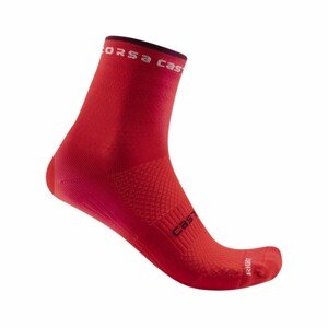 CASTELLI Klasszikus kerékpáros zokni - ROSSO CORSA 11 LADY  - piros