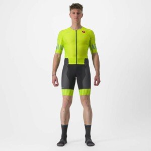 CASTELLI Kerékpáros overall - FREE SANREMO 2 - sárga/fekete