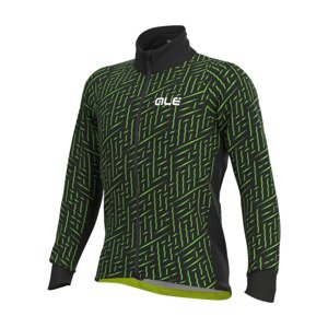ALÉ Kerékpáros dzseki béléssel - PR-R GREEN BOLT - fekete/zöld