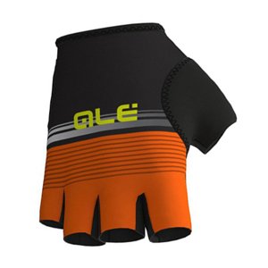 ALÉ Kerékpáros kesztyű rövid ujjal - CLASSICHE DEL NORD - narancssárga/fekete