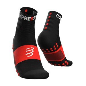 COMPRESSPORT Klasszikus kerékpáros zokni - TRAINING - fekete/piros