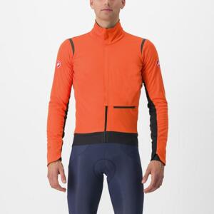 CASTELLI Kerékpáros dzseki béléssel - ALPHA DOPPIO RoS - narancssárga