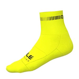 ALÉ Klasszikus kerékpáros zokni - LOGO Q-SKIN  - sárga