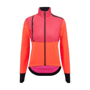 SANTINI Kerékpáros dzseki béléssel - VEGA ABSOLUTE - rózsaszín/narancssárga