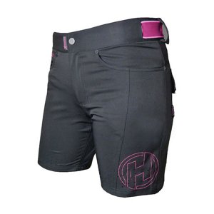 HAVEN Rövid kerékpáros nadrág kantár nélkül - AMAZON LADY - rózsaszín/fekete