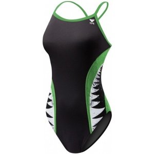 Női fürdőruha tyr shark bite diamondfit black/green 28